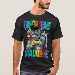 Camiseta Monstruo de Grado Cuarto Camión Dinosaurio T-rex