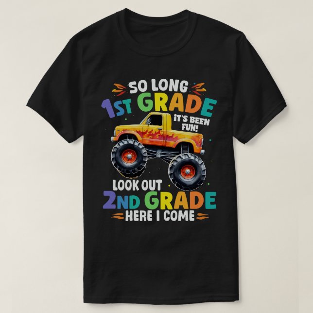Camiseta Monstruo de graduación de primer grado tan largo (Diseño del anverso)