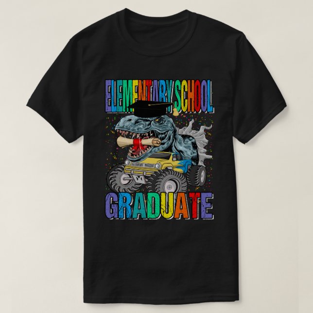 Camiseta Monstruo de graduado de escuela primaria Dinosauri (Diseño del anverso)