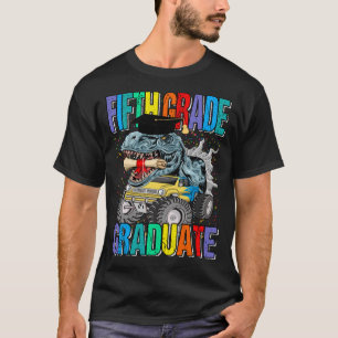 Camiseta Monstruo de graduado de quinto grado Camión Dinosa