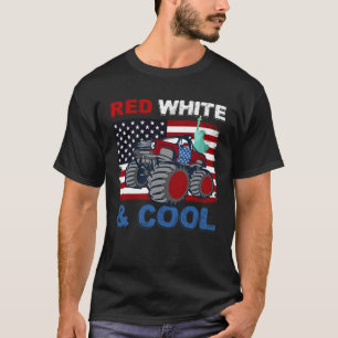 Camiseta Monstruo de Guay en blanco rojo 4 de julio Camión