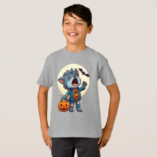 Camiseta Monstruo de hombre lobo con calabaza