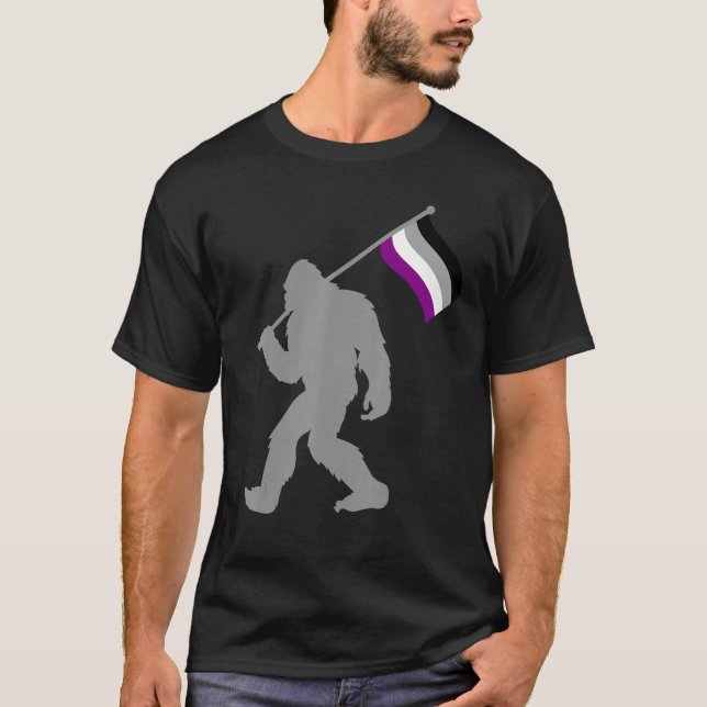 Camiseta Monstruo de la bandera del Orgullo de Asexualidad  (Anverso)