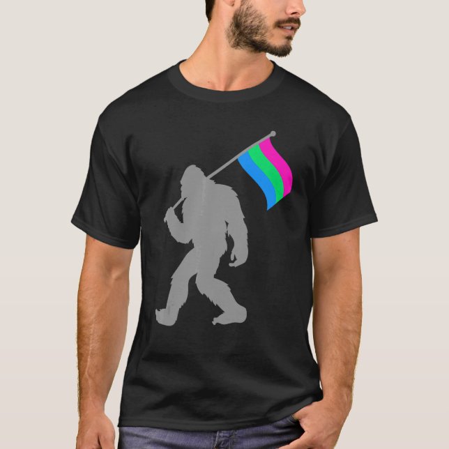 Camiseta Monstruo De La Bandera Del Orgullo De La Polisexua (Anverso)