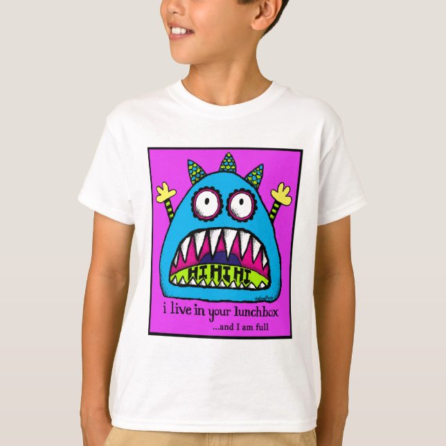Camiseta Monstruo de la caja del almuerzo (Anverso)
