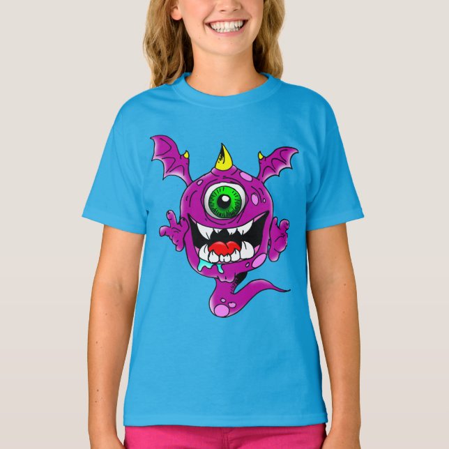 Camiseta Monstruo de la comensal de la púrpura (Anverso)