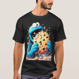 Camiseta Monstruo de la galleta devora un gigantesco chocol