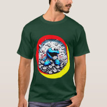 Monstruo de la galleta devora un gigantesco chocol