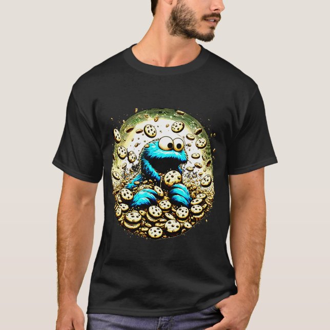 Camiseta Monstruo de la galleta devora un gigantesco chocol (Anverso)
