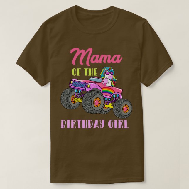 Camiseta Monstruo de la mamá del Chica de cumpleaños Einhor (Diseño del anverso)