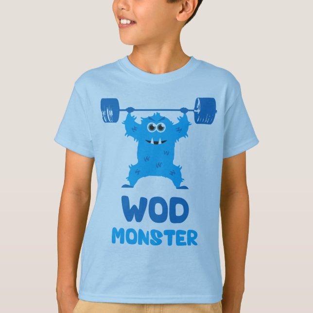 Camiseta Monstruo de la WOD (Monstruo de la parrilla de bar (Anverso)