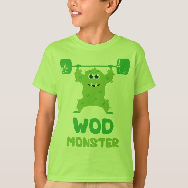 Camiseta Monstruo de la WOD (Monstruo de la parrilla de bar (Anverso)