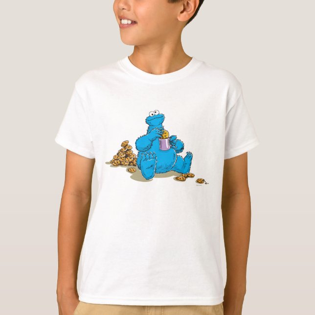 Camiseta Monstruo de las Galletas Antiguo Comiendo Galletas (Anverso)