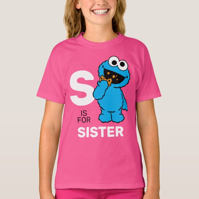 Camiseta Monstruo de las Galletas | La S es de Hermana (Anverso)