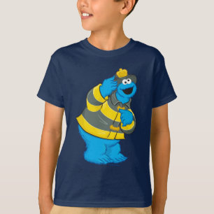 Camiseta Monstruo de las Galletas Traje de Bombero