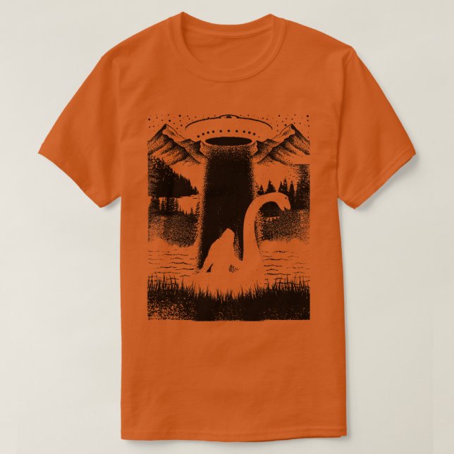 Camiseta Monstruo de Loch Ness Nessie Ufo (Diseño del anverso)