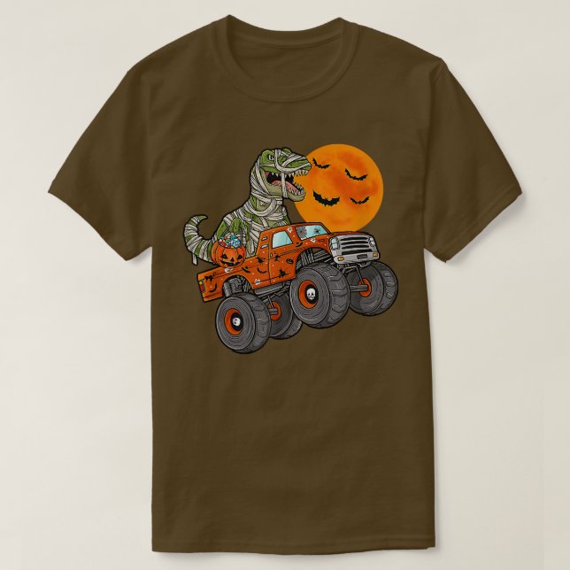 Camiseta Monstruo de los dinosaurios de Halloween (Diseño del anverso)