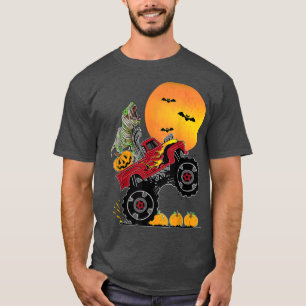 Camiseta Monstruo de los niños de Dino Halloween Camión Din