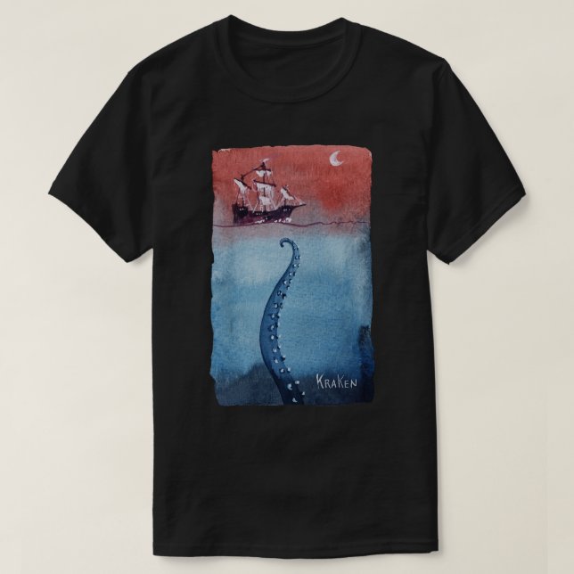 Camiseta Monstruo de mar legendario de Kraken (Diseño del anverso)