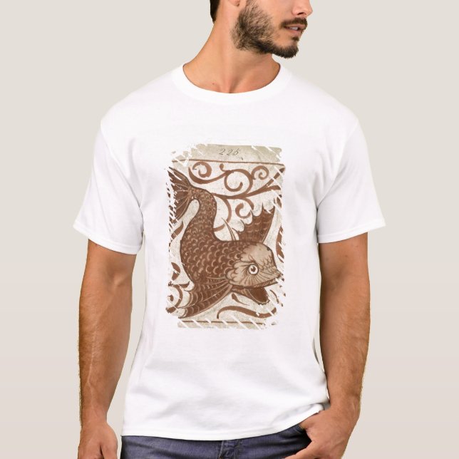 Camiseta Monstruo de mar (w/c en el papel) (Anverso)