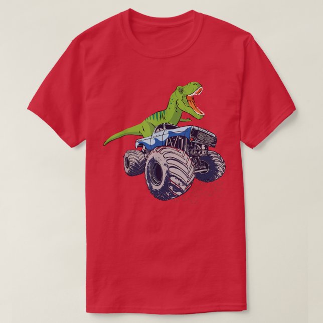 Camiseta Monstruo de Monstruo de Dinosaurio Camión Patrióti (Diseño del anverso)