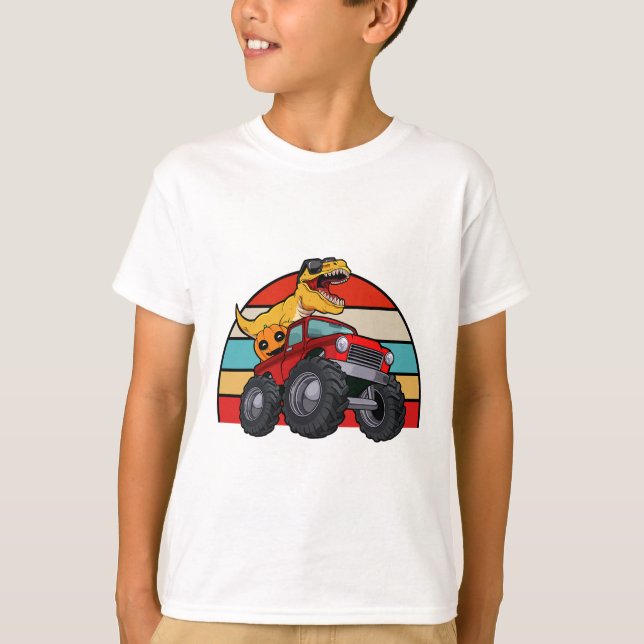 Camiseta Monstruo de Monstruo de Dinosaurios Lazy Halloween (Anverso)