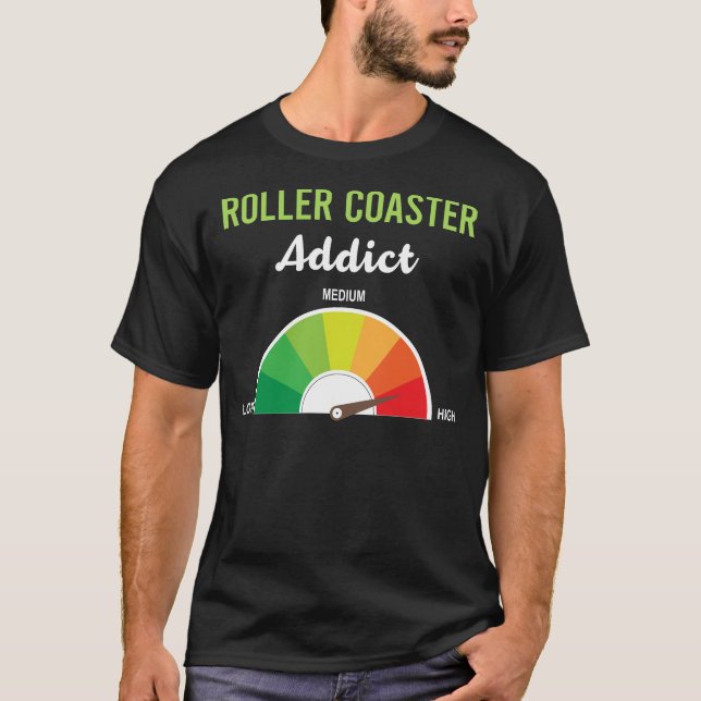 Camiseta Monstruo de montaña rusa para rodillos de adicción (Anverso)