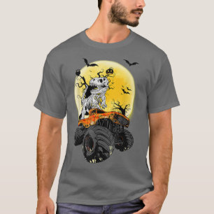 Camiseta Monstruo de moto de dinosaurios Skeleton Halloween