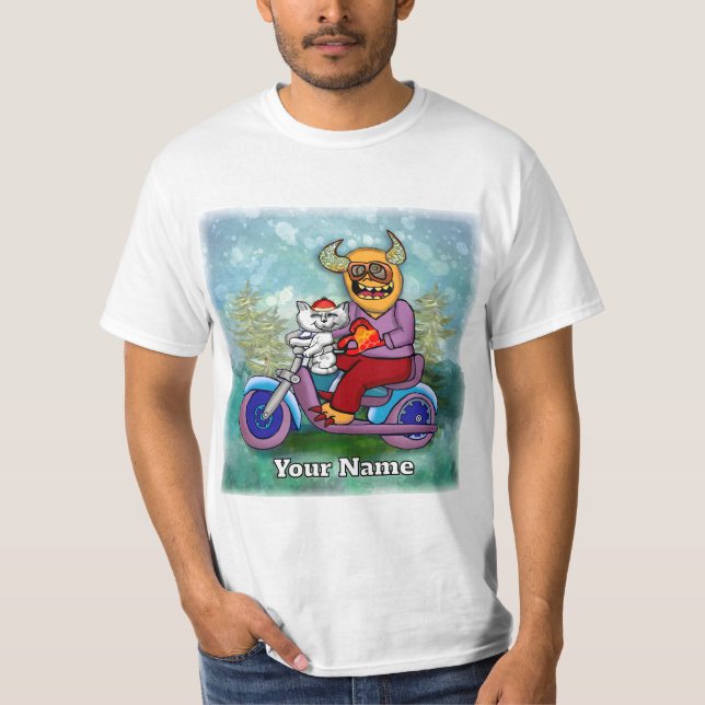 Camiseta Monstruo de Motocicleta (Anverso)