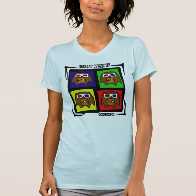 Camiseta MONSTRUO de PICKETT - CUADRADO 4 - VIDRIOS 3D (Anverso)