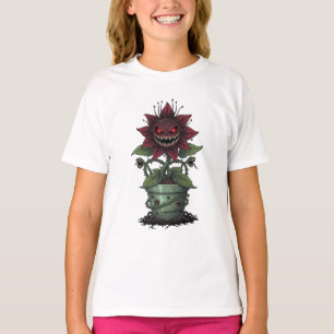 Camiseta Monstruo de Planta Carnívora Espeluznante para Niñ