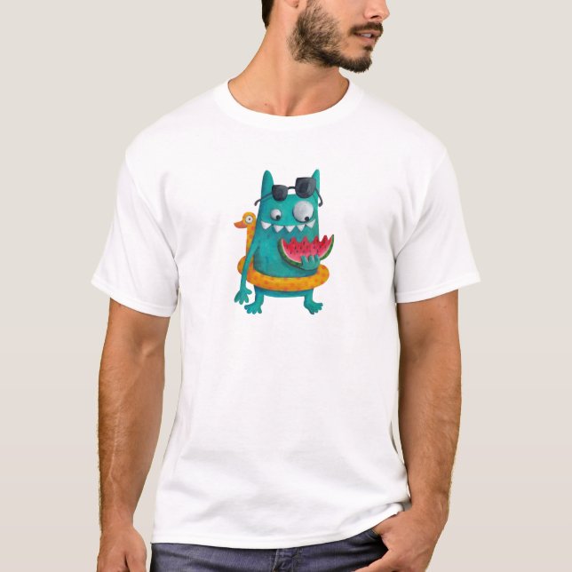 Camiseta Monstruo de playa de verano (Anverso)