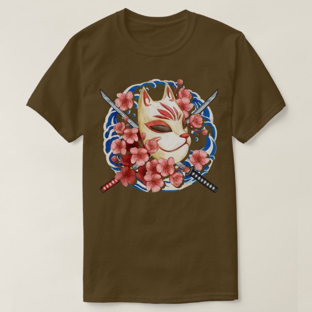 Camiseta Monstruo de Samurai Oni al estilo de Kitsune de la (Diseño del anverso)