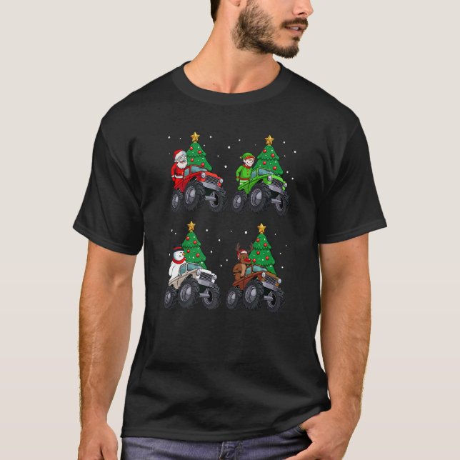 Camiseta Monstruo de snowman de reno de Santa Elf Ch (Anverso)