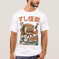 Monstruo de Sushi Kaiju - Arte Retro Japonés