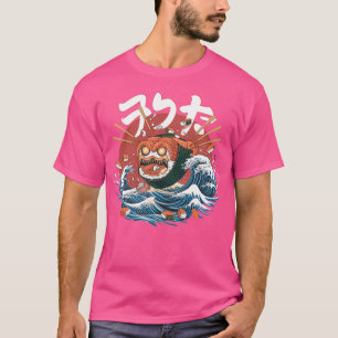 Camiseta Monstruo de sushi. Onda De Inspiración Japonesa.