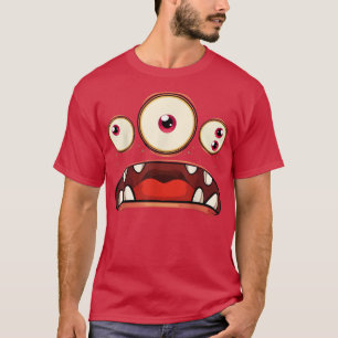 Camiseta Monstruo de tres ojos Lazy Halloween disfraz Scary