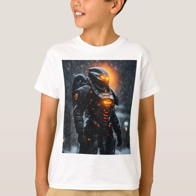 Camiseta monstruo de un soldado alienígena (Anverso)