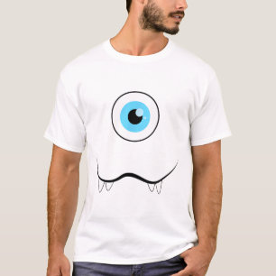 Camiseta Monstruo de una ojeada con cara de ojal divertida