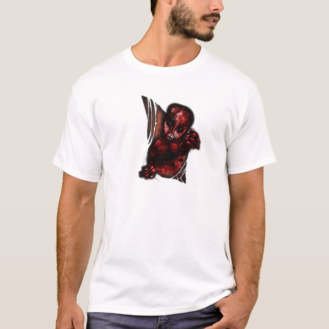 Camiseta Monstruo del bebé de Chestburster del mutante (Anverso)