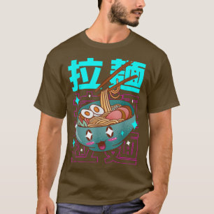 Camiseta Monstruo del bol de Ramen retro Kaiju con fideos j