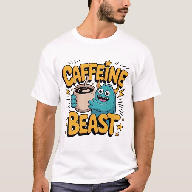 Camiseta Monstruo del café (Anverso)