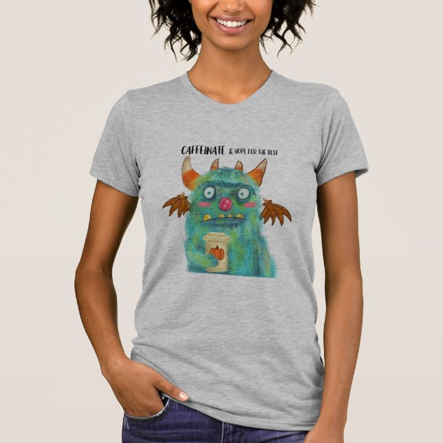 Camiseta Monstruo del café (Anverso)