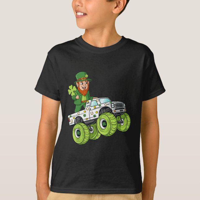 Camiseta Monstruo del Día de San Patricio Leprechaun Niño A (Anverso)