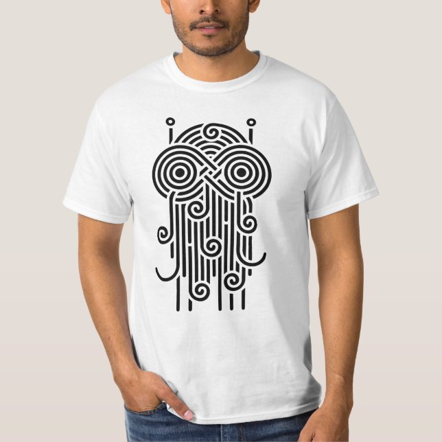 Camiseta Monstruo del espagueti volador (líneas) (Anverso)