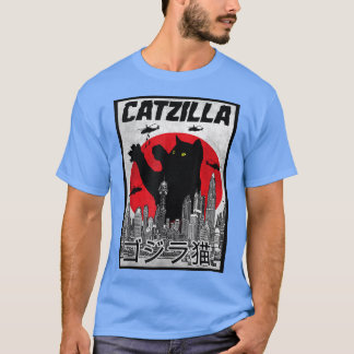 Camiseta Monstruo del gato Catzilla Retro 