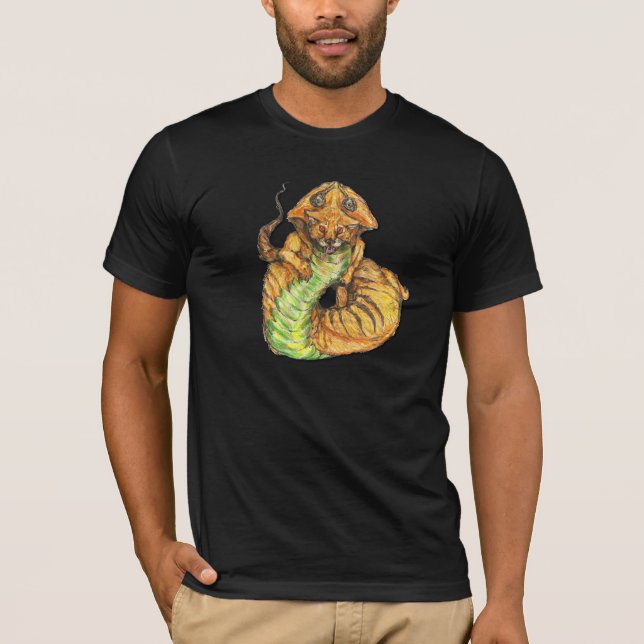 Camiseta Monstruo del híbrido de la cobra y de la mangosta (Anverso)