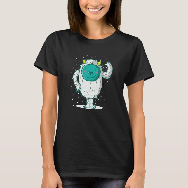 Camiseta Monstruo del Hielo Yeti Rompe Sus Cuernos De Invie (Anverso)