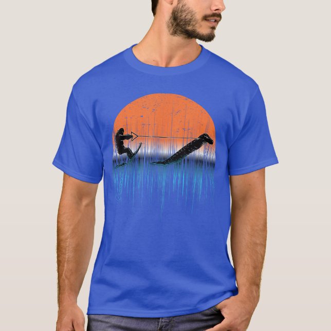 Camiseta Monstruo del lago Ness de esquí acuático críptido  (Anverso)