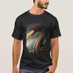 Camiseta Monstruo del Lago Ness el Dragón que Respira Fuego